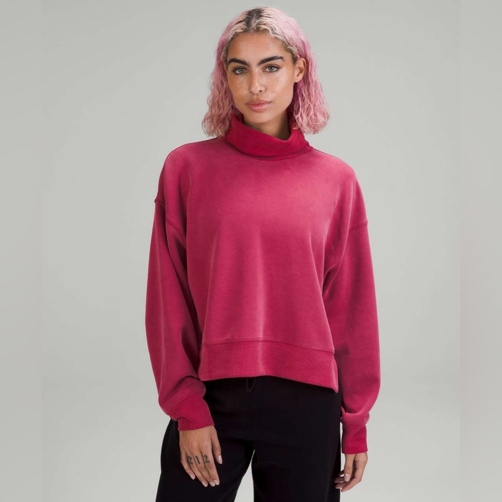 Women's Pink Turtleneck Sweater